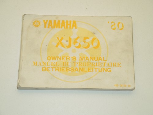 Manuel conducteur yamaha - yamaha, xj