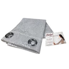 RIDEAU ISABEL gris cm. 140X280 EMBALLÉS dans de la DENTELLE jacquard