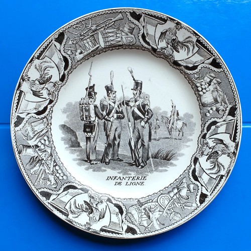 Assiette faïence fine creil - assiette,