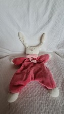 Doudou peluche lapin framboise - doudou,