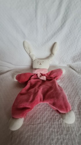 Doudou peluche lapin - , framboise