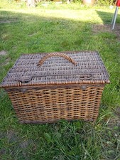 Ancien Panier En Osier Pique