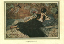 Antique 1929 Magazine Lady Document