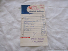 VIEUX PAPIER ANCIENNE FACTURE MOBILOIL MOBILGAS GARAGE RENAULT PEZENAS 34