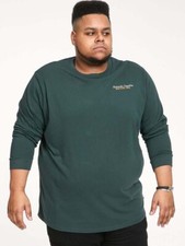 T-Shirt Imprimé À Manches Longues Pour Hommes D555 En Vert Taille 2XL À 8XL