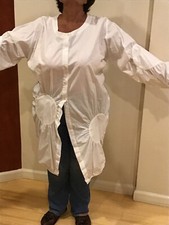 Hebbeding Rare White cotton Shirt/dress  Size 2, USA 18-20