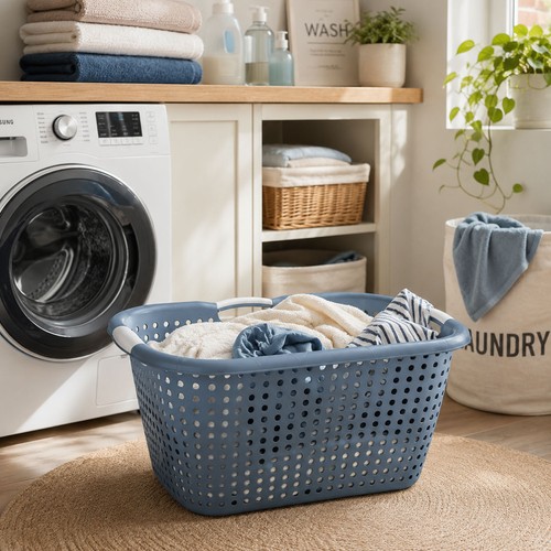 Panier linge plastique - linge,