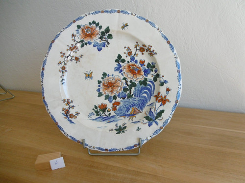 Plat faience gien 1954 decor - faience,