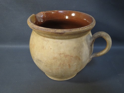 Ancien pot créme terre - pot,