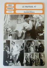 CARTE FICHE CINEMA 1937 LE FAUTEUIL 47 Françoise Rosay Raimu André Lefaur Denise