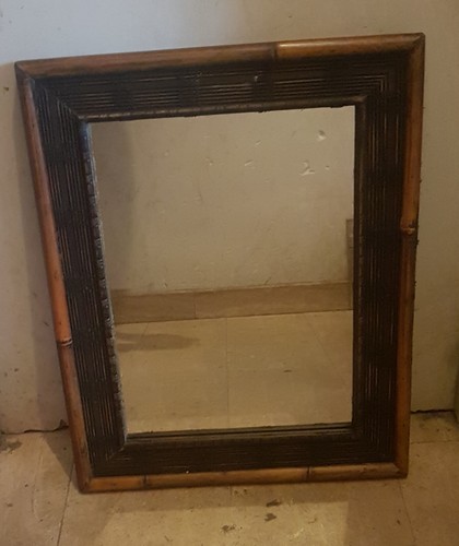 Grand miroir encadrée vintage - grand,
