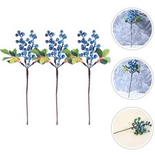  3 Pcs Tige De Baie Artificielle Tiges Fleurs Artificielles Décorations Mariage