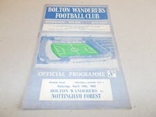 Bolton v Nottingham Forest