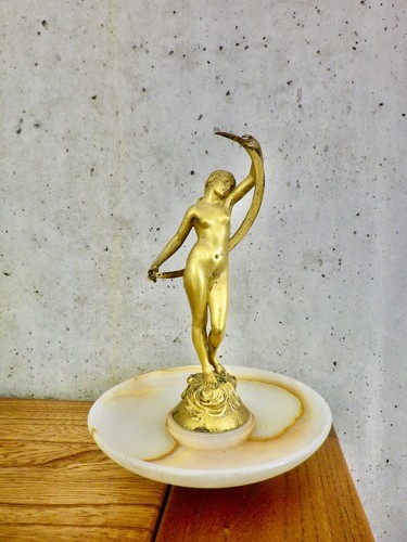 Statuette bronze doré - bronze, sur