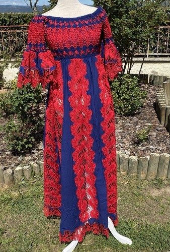 Magnifique guipure robe - robe, antica