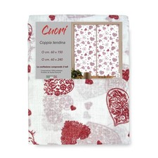 Paire de rideau en verre Coeur