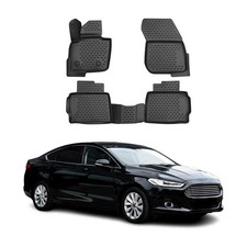 OMAC Tapis de sol pour Ford Mondeo mk5 2014-2022 en caoutchouc Noir