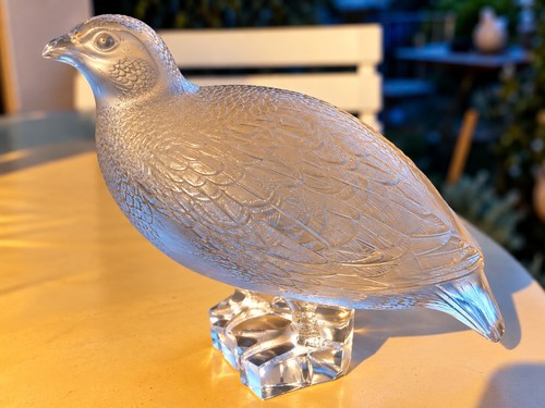 Lalique perdrix inquiète - perdrix,