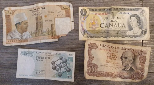 Lot billets ancien 1 - de, 4