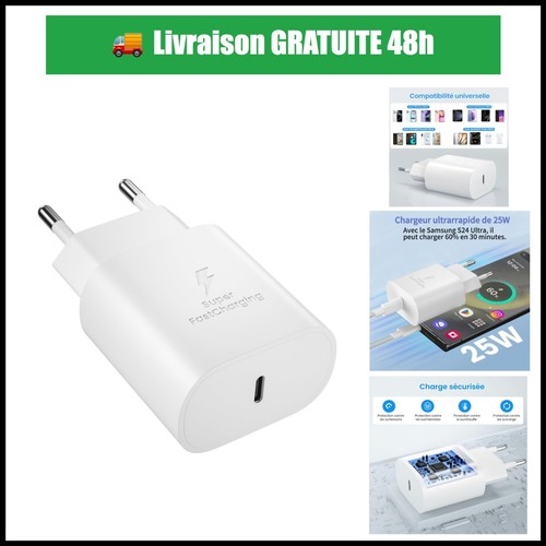 Chargeur usb rapide 25w pour - usb,