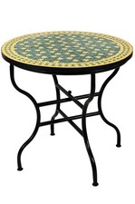 Table Marocaine En Mosaïque De Jardin Table À Manger Ronde 80Cm