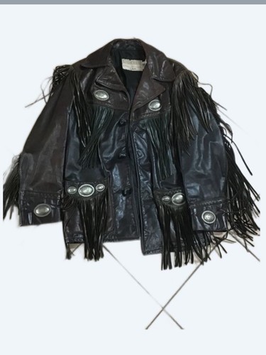 Blouson veste cuir marron - veste,