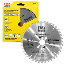 Lame De Scie Circulaire Universelle 250 X 30 X 2 Mm 40 Dents Pour Bois Métal Etc