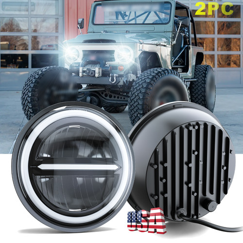 Pair 7inch round led - 7inch,