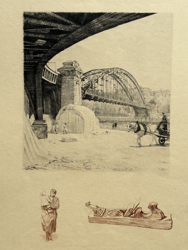 Pont austerlitz paris - austerlitz, gravure