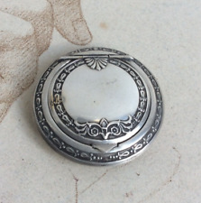 Boite Argent Ancienne Poudrier