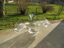 VAL SAINT LAMBERT BICORN SHAPE CRYSTAL CUT