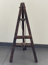 Antique Wood Tripod Bucket Support Easel 18th Century Authentic