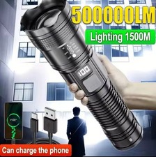Professional Powerful LED Flashlight, Rechargeable LED Flashlights 500000 Lum