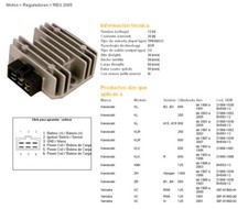 RÉGULATEUR DE TENSION DZE KAWASAKI KLR650 87-07, KMX125 86-03, KLR250 87-05 (ESR