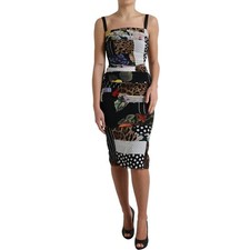 Robe Patchwork Midi Florale Léopard DOLCE & GABBANA IT40/US6/S 2930USD