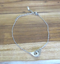 Bracelet acier inoxydable argenté menottes