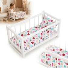 Berceau bois blanc poupée +