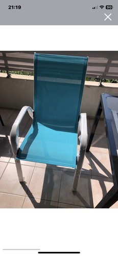 Chaise jardin bleue - chaise, en