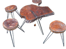 table + 4 tabourets design