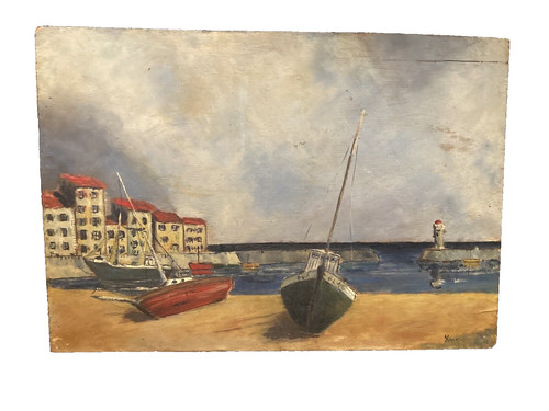 Peinture sur bois marine bord - bois,