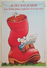 Poster ACTS SUD JUNIOR Children's Books 1998 CLAUDE LAPOINTE - 97x119 cm