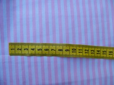 COUPON DE TISSU RAYURES ROSES