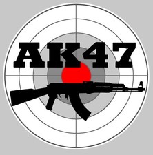 STICKER AK47 AK 47 FUSIL MITRAILLEUR MITRAILETTE KALASHNIKOV AUTOCOLLANT AA066