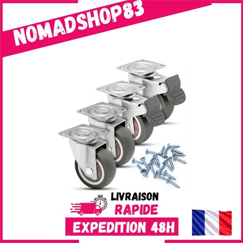 Roulettes pour meubles 50mm - roulettes,