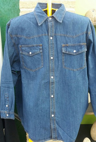 Chemise jean stonewash à - jean,