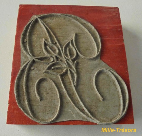 Tampon broderie lettre - tampon,