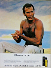 1981 EAU DE TOILETTE ROGER & GALLET PRESS ADVERTISEMENT MAN IS RARE