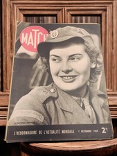 Antique Paris Match 1940 Magazine Vintage Retro Newspaper Press Collection France