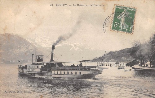 Cpa annecy le - 74, bateau