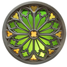 Fenêtre Rosace Rose